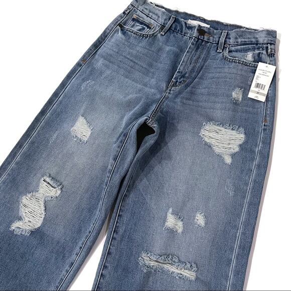 Habitual Jetti High Rise Wide Leg Distressed Crop Jeans Size 27 NWT - Picture 7 of 10